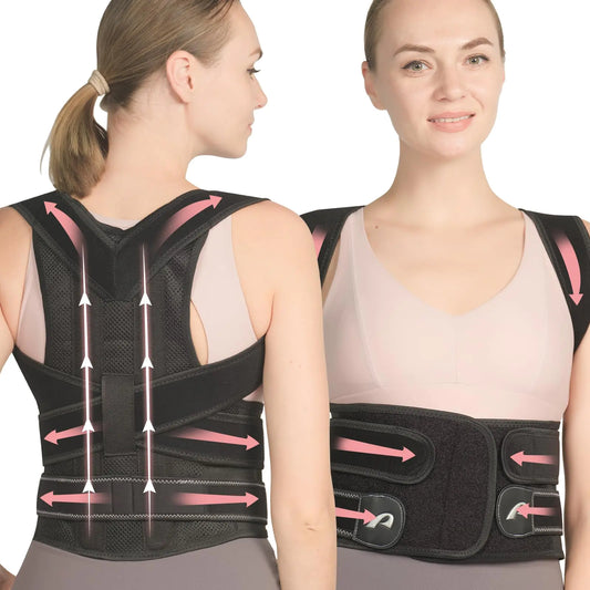 AOFIT Posture Corrector Back Brace for Women and Men Adjustable Full Back Support Shoulder Straightener Braces Upper & Lower Back Pain Relief - Scoliosis/Hunchback/Hump/Thoracic/Spine Corrector M